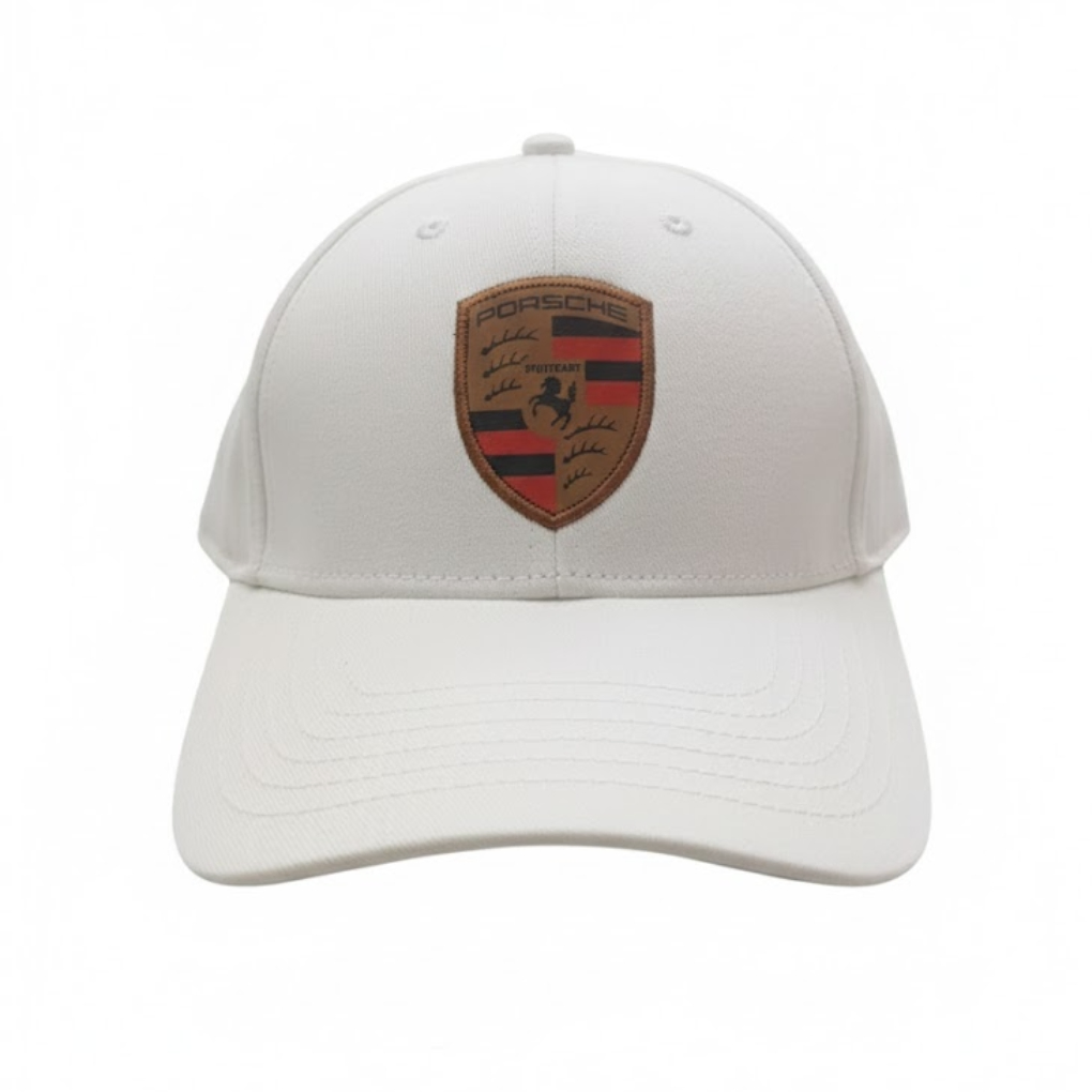 Porsche Crest White Baseball Cap